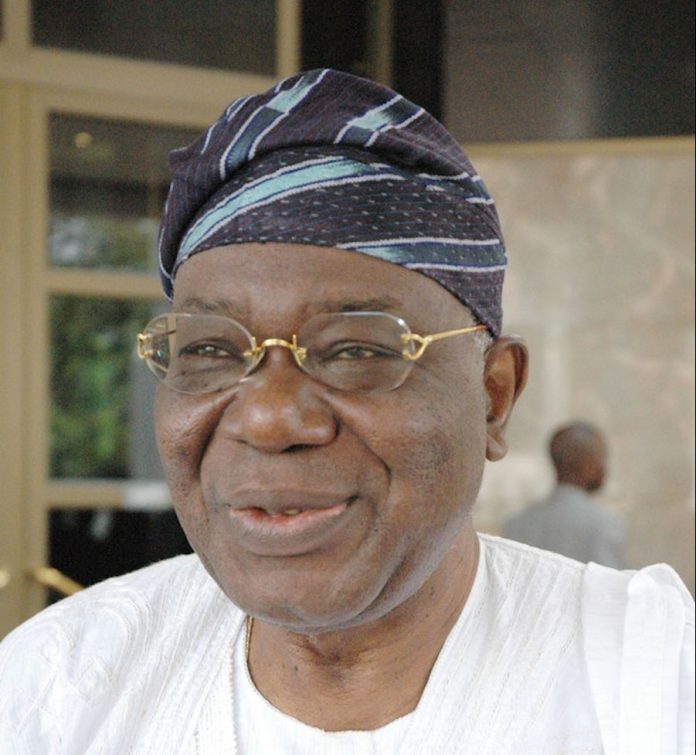 Chief Ernest Shonekan, former Head, Interim Government of Nigeria.