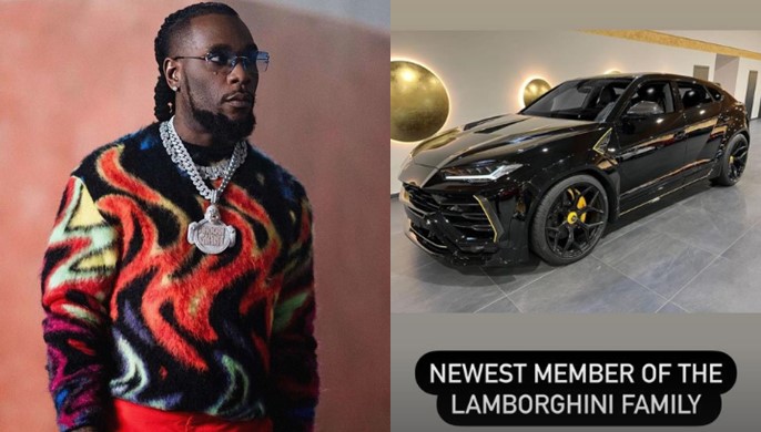 Burna Boy Showoff His Newly Acquired 2022 Lamborghini Worth N253 Million [Photos]
