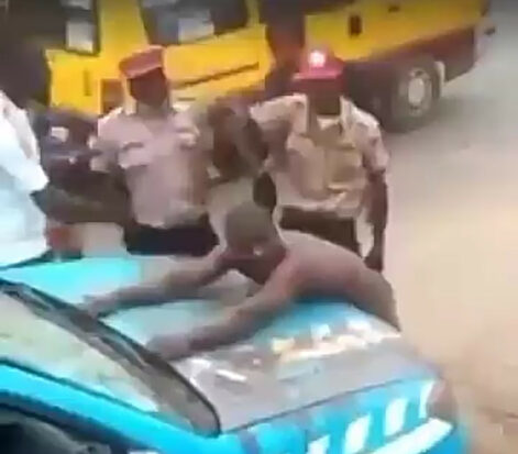 FRSC Reacts to Video of Road Marshals Beating N#ked Tricycle Rider
