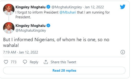 "I Forgot To Tell Buhari I'm Running For President" – Moghalu Shades Tinubu, Umahi