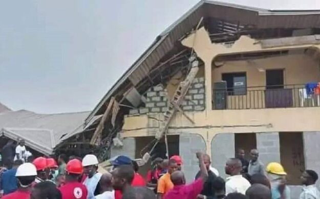 Okpanam building collapse: Okowa sets up 7-member panel of inquiry into incident