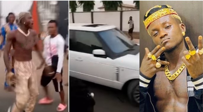 Portable Fights 'Area Boys' Who Seized His Crown, Smashed His Range Rover [Video]