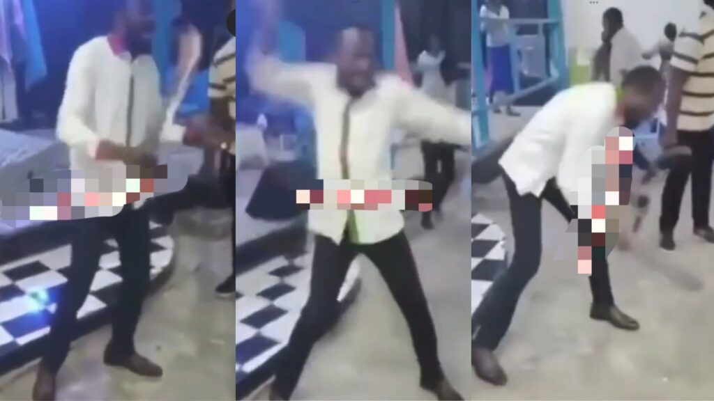 Drama As Pastor Wages War Against Devil With Cutlass Inside His Church [Video]