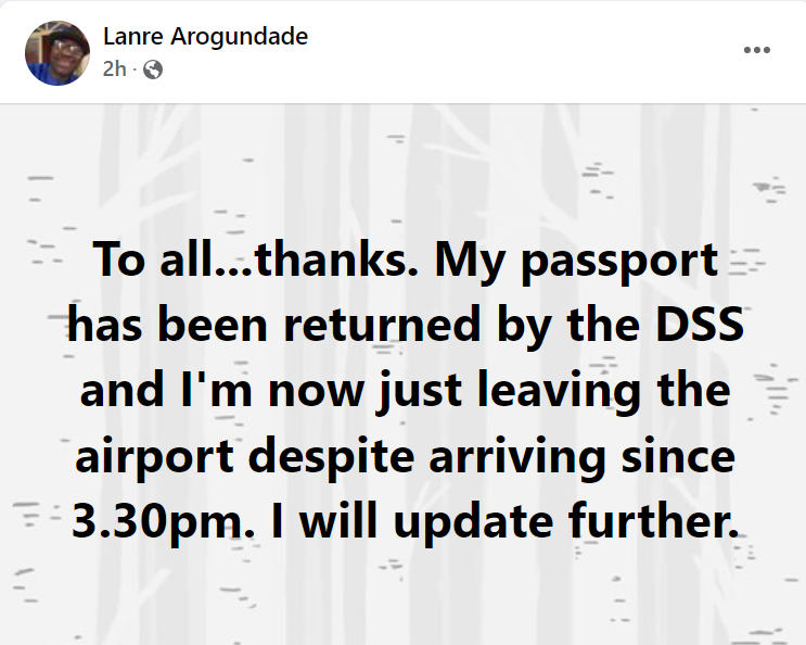 DSS Detains IPC Director, Lanre Arogundade At Lagos Airport