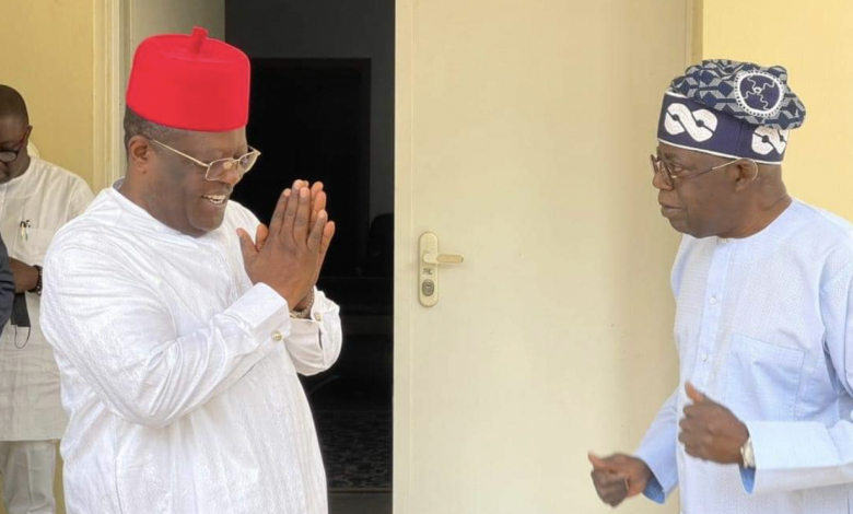 2023 Presidency: David Umahi In Closed-Door Meeting With Bola Tinubu In Abuja [Photos]