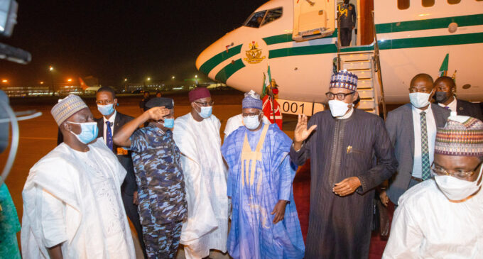 President Buhari Returns To Nigeria After 12 Days Medical Checkup In London [Photos]