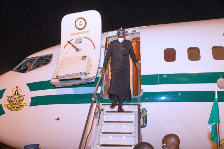 President Buhari Returns To Nigeria After 12 Days Medical Checkup In London [Photos]