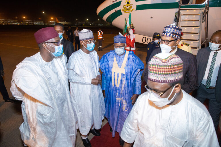 President Buhari Returns To Nigeria After 12 Days Medical Checkup In London [Photos]