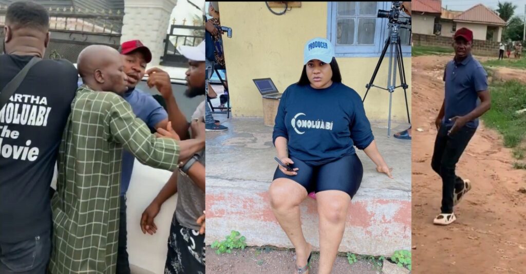 Actress Nkechi Blessing Clashes With Street Thug Trying To Disrupt Her Movie Set [Video]