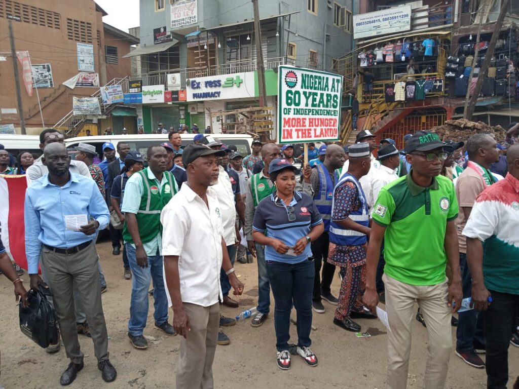 NLC Begins Solidarity Protest In Lagos Over ASUU Strike [Photos]