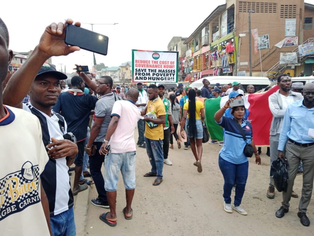 NLC Begins Solidarity Protest In Lagos Over ASUU Strike [Photos]