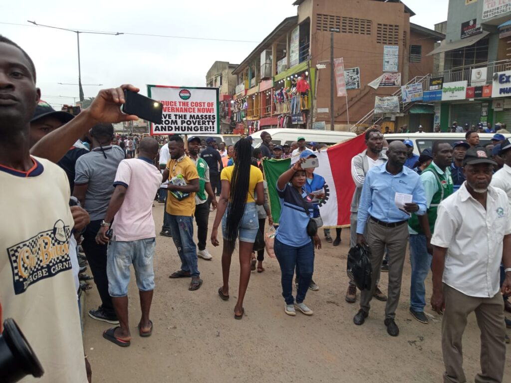 NLC Begins Solidarity Protest In Lagos Over ASUU Strike [Photos]