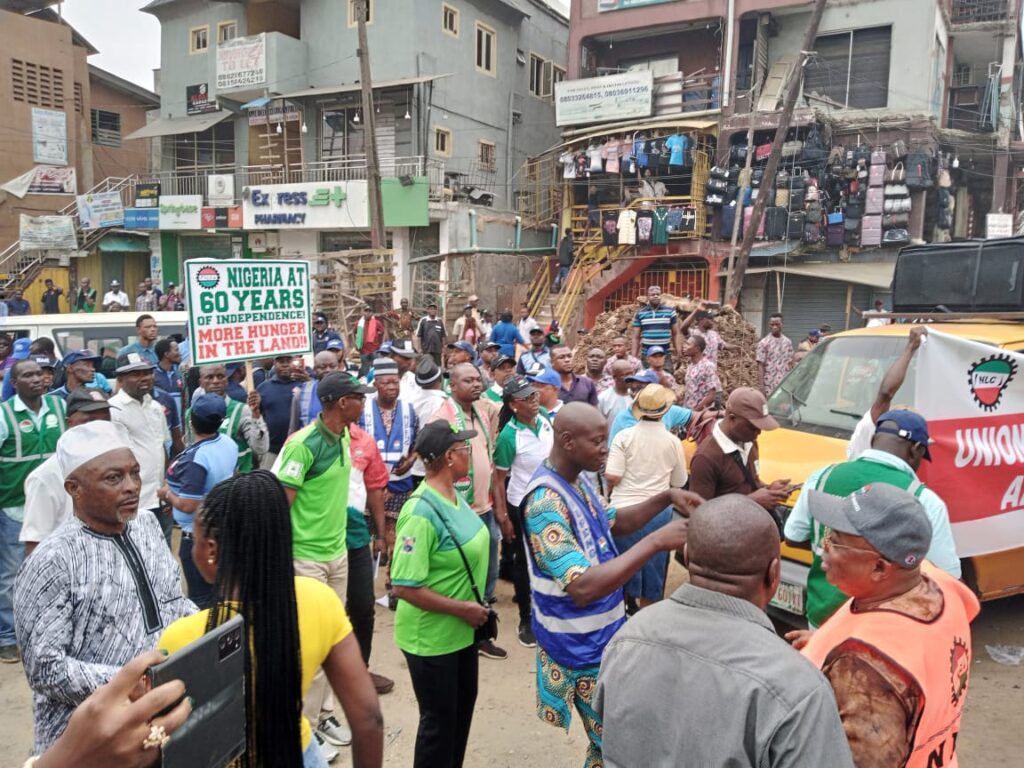 NLC Begins Solidarity Protest In Lagos Over ASUU Strike [Photos]