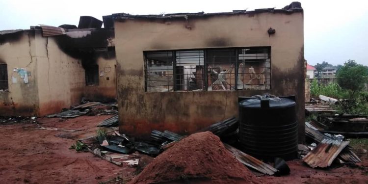 Over 700 Ballot Boxes Destroyed As Arsonists Set Ablaze INEC Office In Enugu [Photos] 2