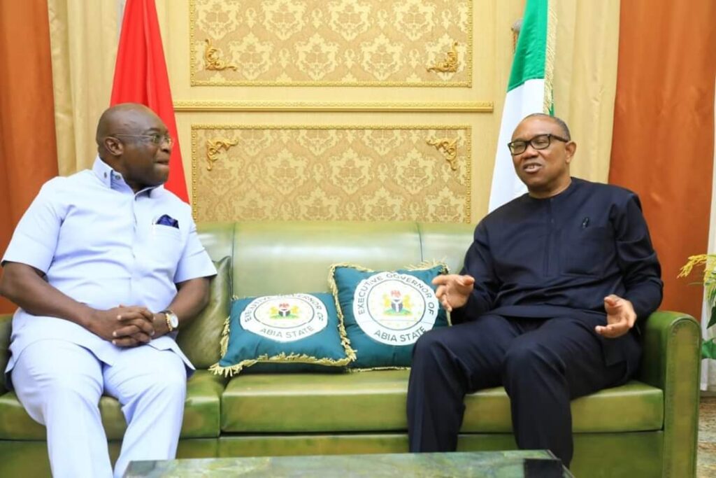 Peter Obi Visits Governor Okezie Ikpeazu In Abia [Photos]