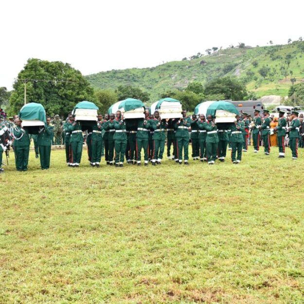 Army buries Captain, 4 soldiers killed during terrorists’ attack in Bwari, Abuja
