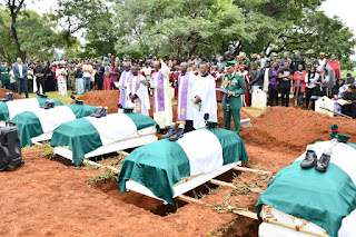 Bwari attack: Late Captain Samuel, 4 others buried amidst tears in Abuja