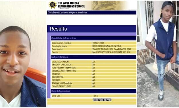 Meet The 16-Year-Old Wonderkid Who Scored 9 A’s in WAEC and 331 in Jamb Exams (Photo)