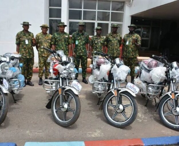 Nigerian Army Gifts Soldiers Motorcycles (Photo)