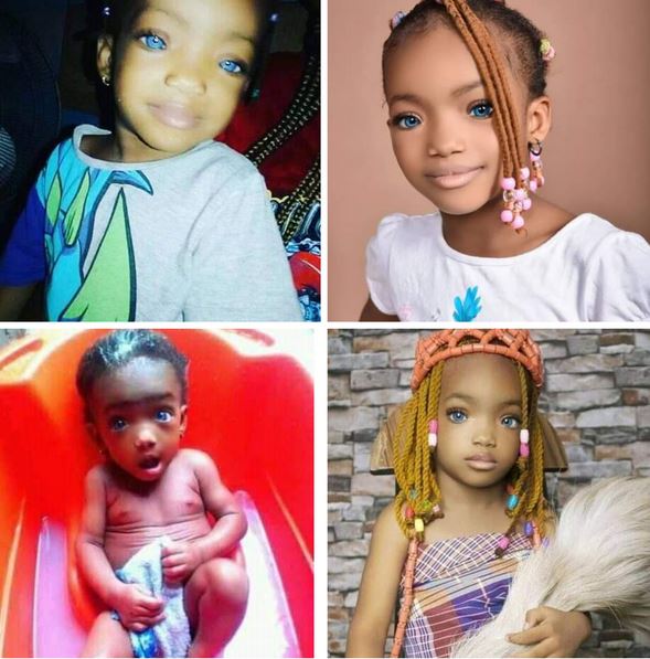 Nigerian Lady Shares Adorable Photos Of Her Blue-eyed Daughter