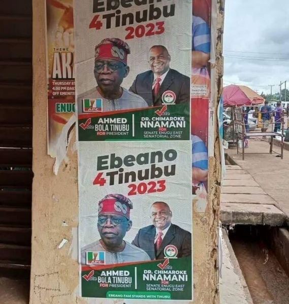 2023: Campaign Poster Of PDP senator, Chimaroke, Supporting Tinubu Emerges Online