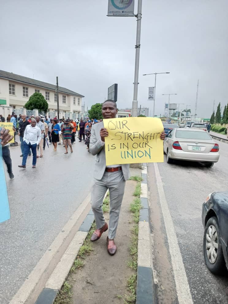 Nigerian Aviation Workers Embark On Nationwide Protest [Photos]