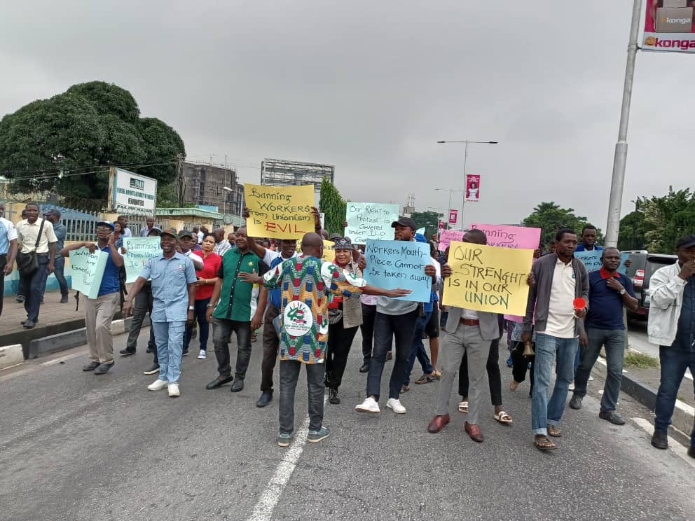 Nigerian Aviation Workers Embark On Nationwide Protest [Photos]