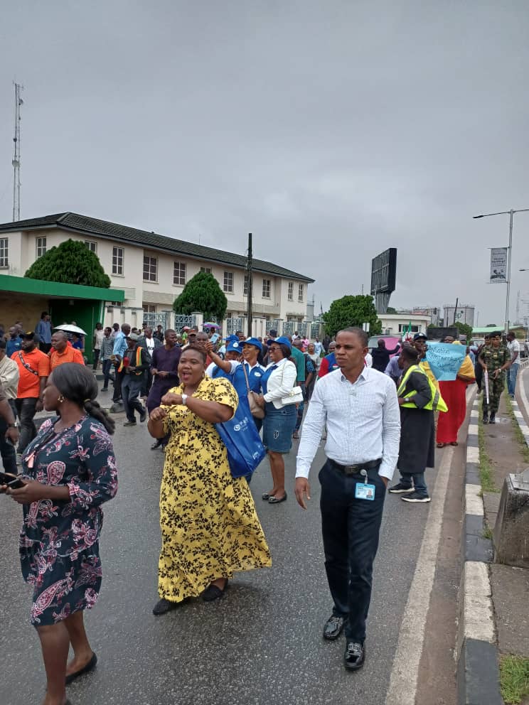 Nigerian Aviation Workers Embark On Nationwide Protest [Photos]