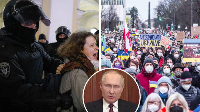 Russians Protest As Thousands Flee After Putin Ordered Them To Be Recruited Into Army To Fight In Ukraine