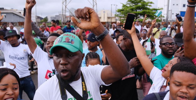 Asaba agog as Obi supporters take over major roads