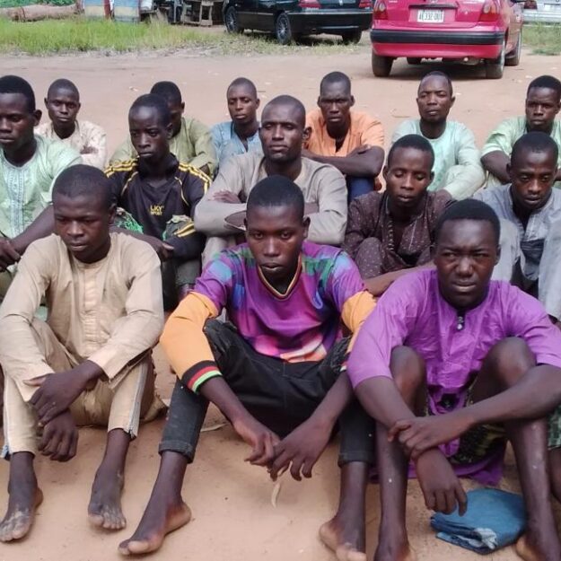 Drama As Nigerian Police Arrest 21 Suspected Terrorists From Zamfara Fleeing To Cameroon