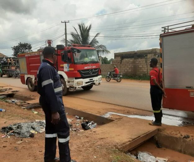 Fire Outbreak: Two Arrested As Mob Stones Fire Service Men in Anambra