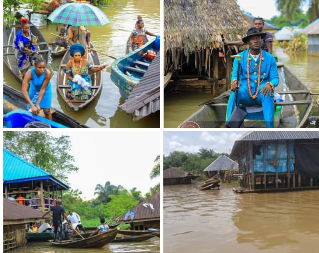 Delta Couple Paddles To Their Traditional Wedding In Canoe Amidst Flooding [Photo]