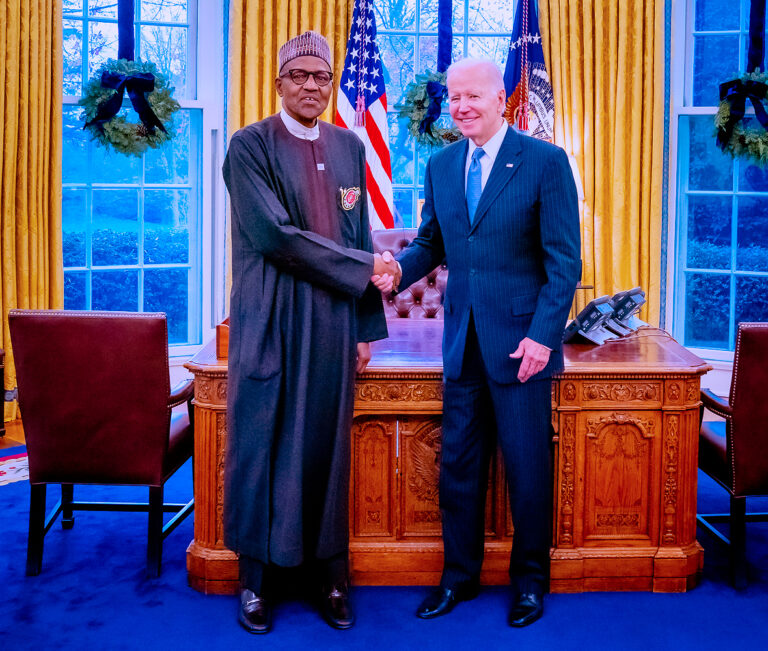 Buhari Meets With Biden At White House Amid US-Africa Summit [Photos]