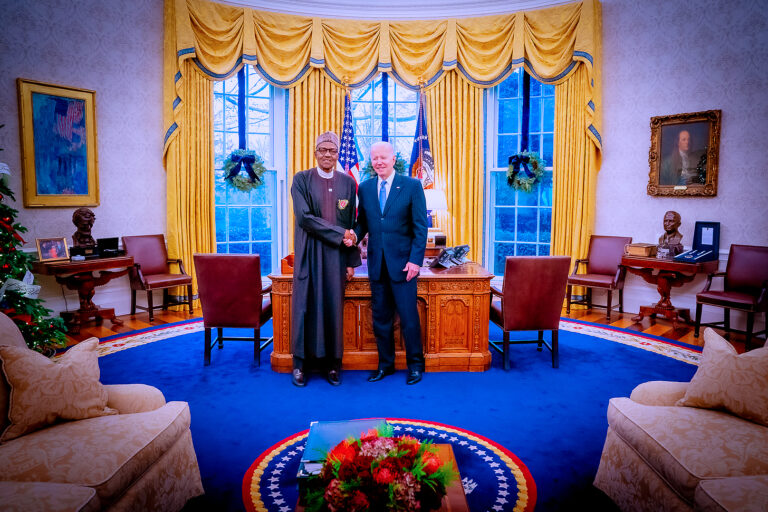 Buhari Meets With Biden At White House Amid US-Africa Summit [Photos]