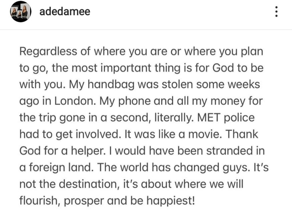 Damilola Adegbite Reveals How Her iPhone Was Found In China After She Was Robbed In London