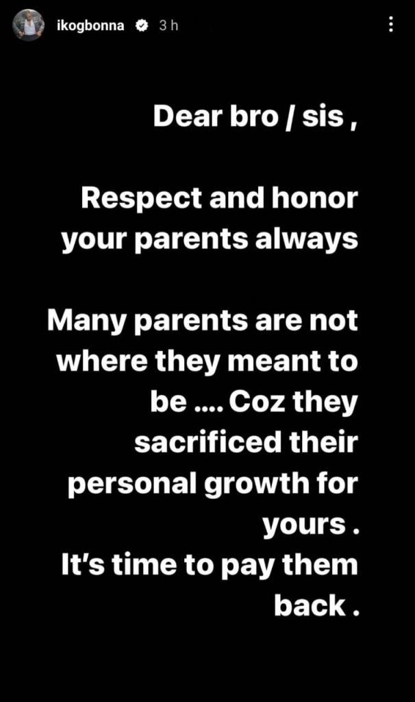 "Respect And Honor Your Parents, They Sacrificed Their Growth For You" - IK Ogbonna