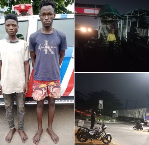 Traffic Robbers Arrested In Lagos While Pursuing Their Victim On A Bridge (Photos)