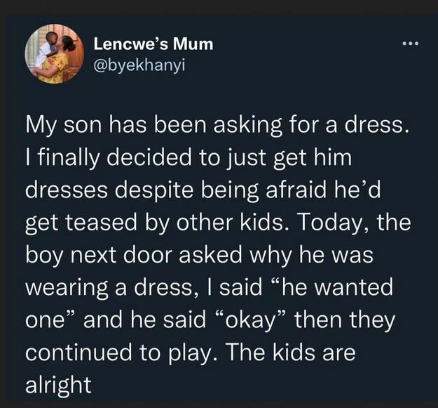 You Are Raising A Potential Future Bobrisky – Social Media Users React After Woman Bought Her Son Female Dresses