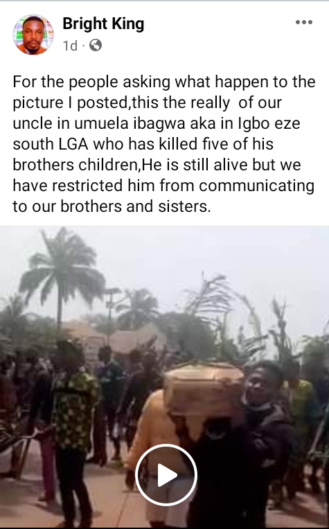 Man Banished From Enugu Community Over Death Of His Brother's Five Children [Video]