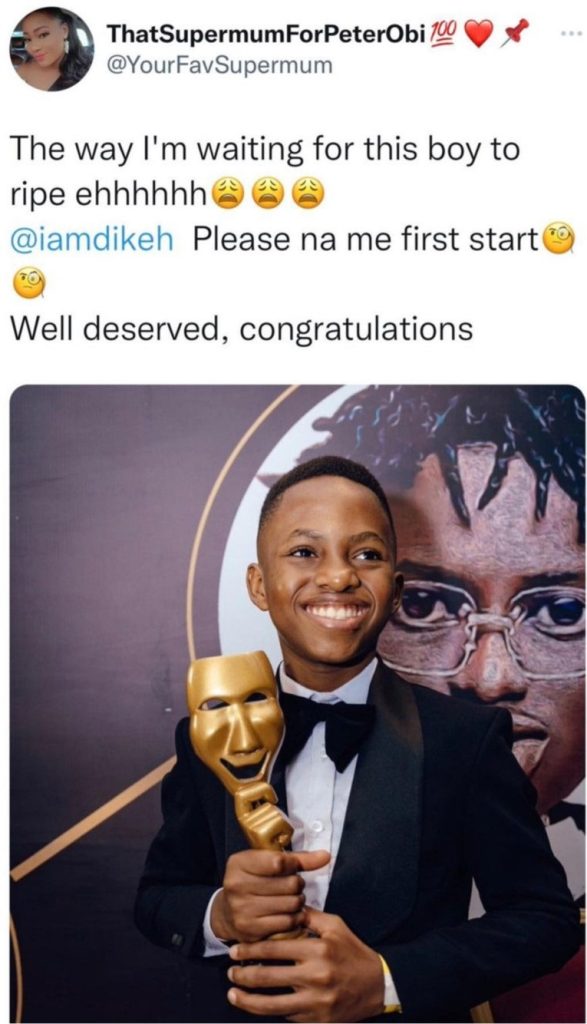 Nigerian Reacts As Woman Says She Can't Wait For Kid Comedian, Chinedu Akuwudike To "Ripe"