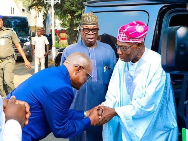 PHOTOS: Obasanjo, Fayemi Visit Wike