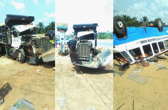 42 Injured In Accident Involving A Truck And A School Bus In Anambra