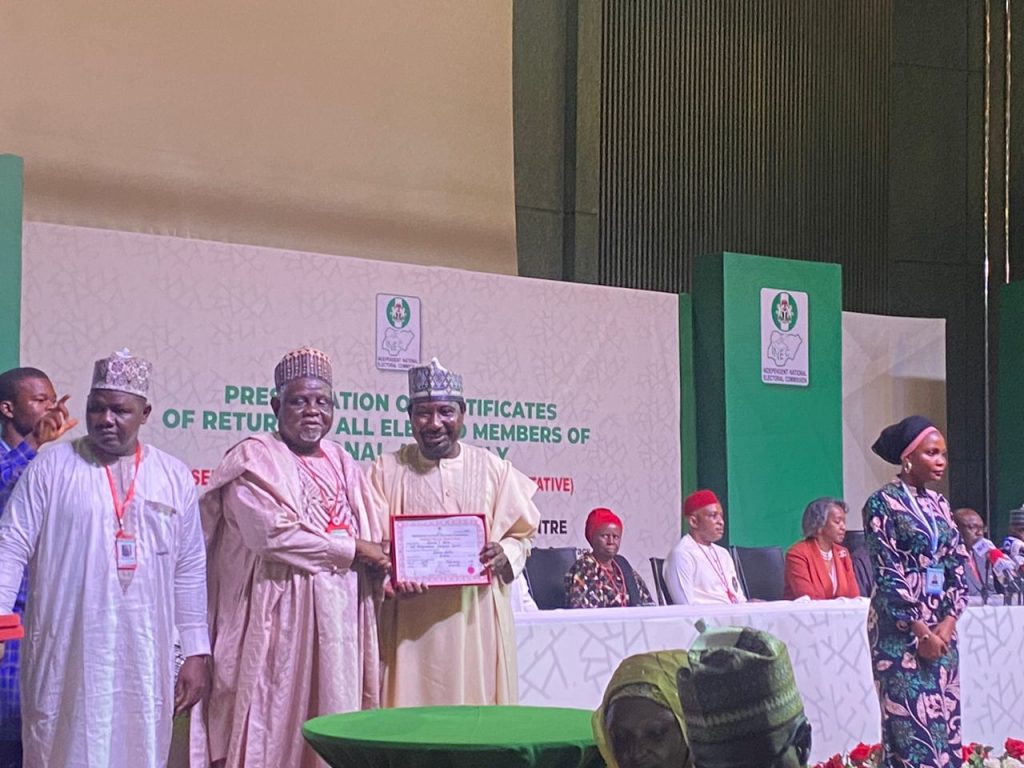 INEC Presents Certificates Of Return To Senators-Elect [Photos]