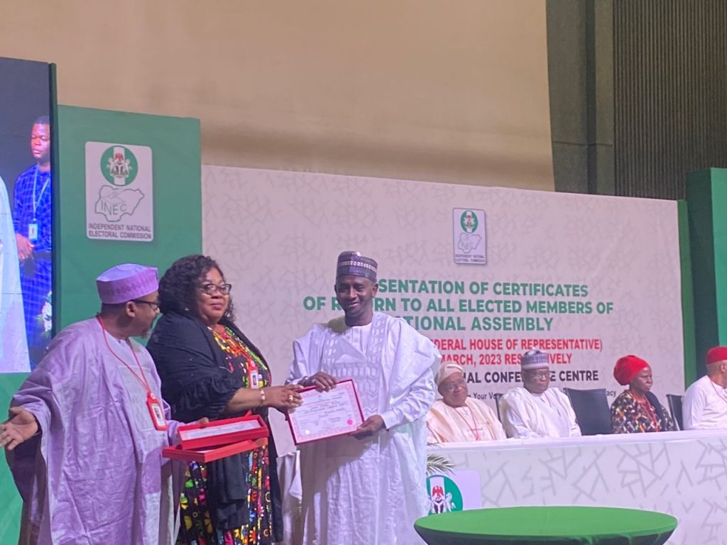 INEC Presents Certificates Of Return To Senators-Elect [Photos]