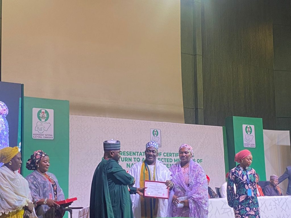 INEC Presents Certificates Of Return To Senators-Elect [Photos]