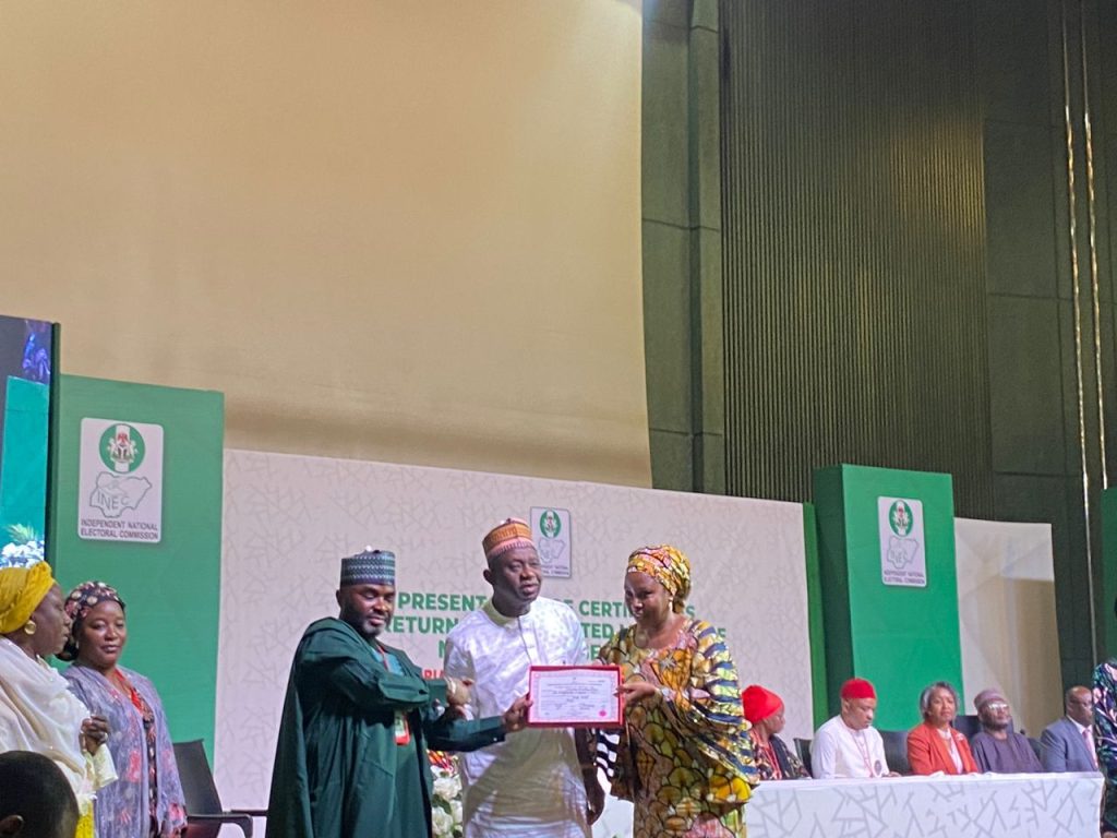 INEC Presents Certificates Of Return To Senators-Elect [Photos]