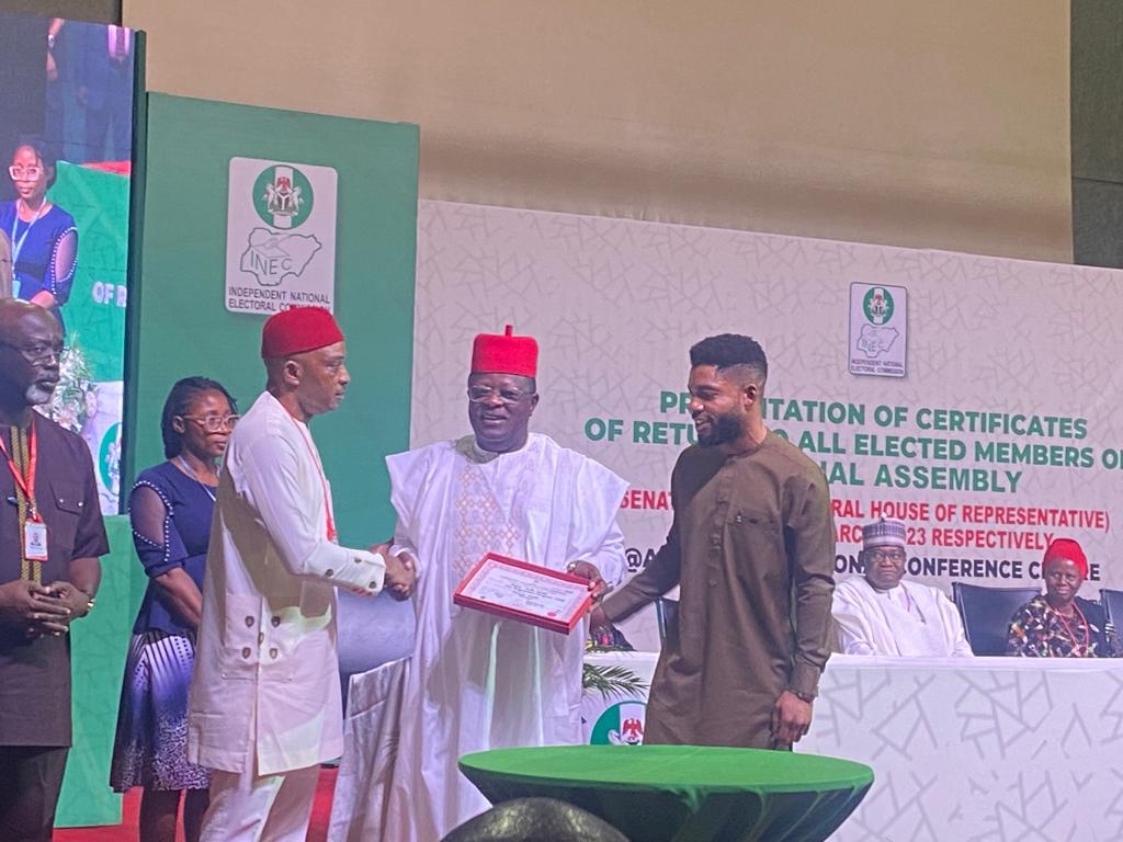 INEC Presents Certificates Of Return To Senators-Elect [Photos]