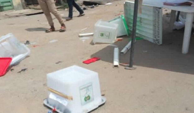 Police Absent As APC Thugs Chanting Yoruba War Songs Attack Polling Units In Lagos