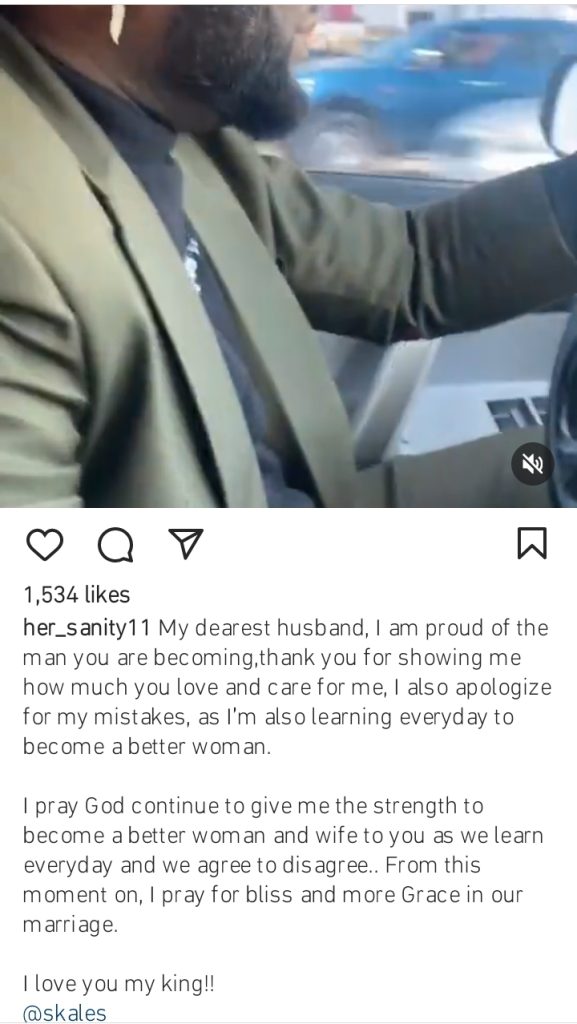 Skales' Wife Publicly Apologizes To Him As They Reconcile After Messy Marital Drama